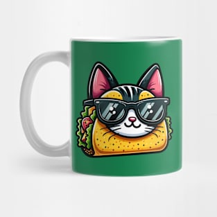 Chic Taco Cat with Shades Mug